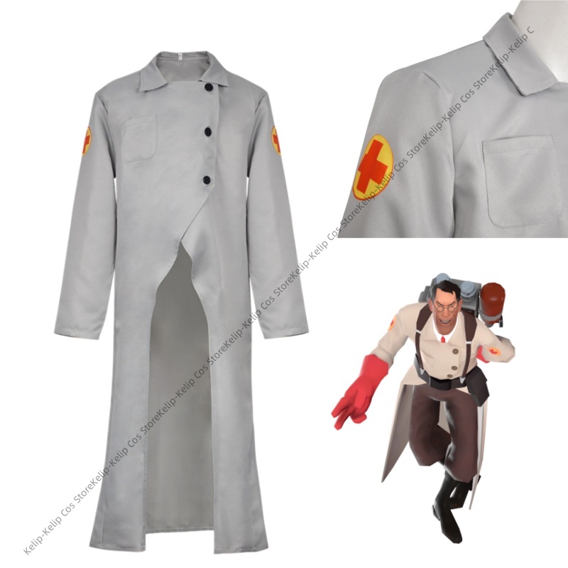 Medical Lab Games - Kostiumy Cosplay Medika TF2 RED BLU,