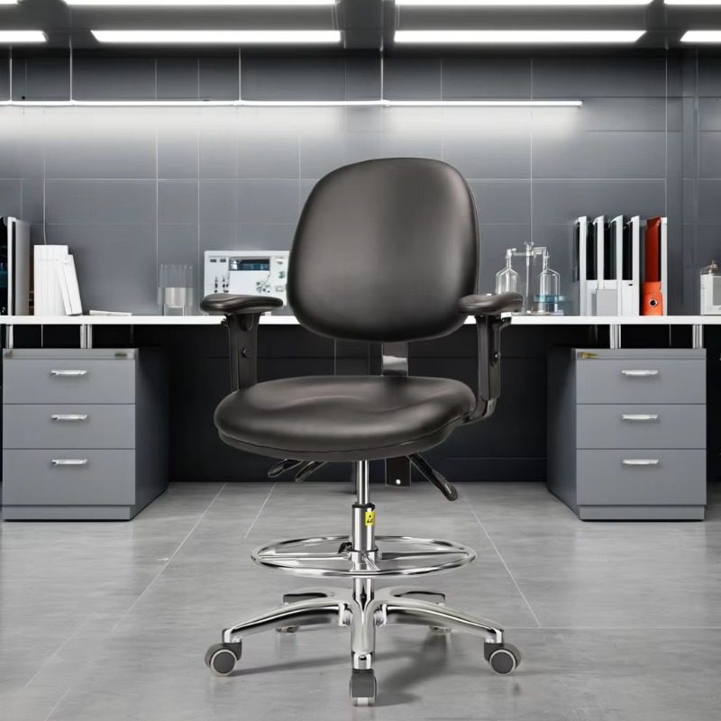 Medical Lab Chair - Regulowane meble szpitalne, wytrzymałe skórzane krzesło